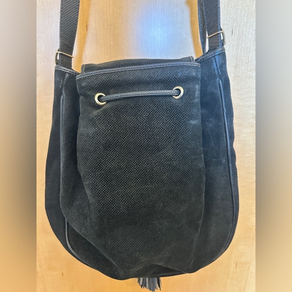 BOTTEGA VENETA Shoulder Bag  suede Vintage Bucket Bag black - Picture 9 of 16
